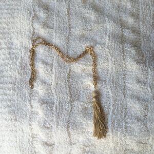 Elegant Gold Tassel Necklace